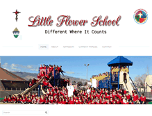 Tablet Screenshot of littleflowerschoolnv.org